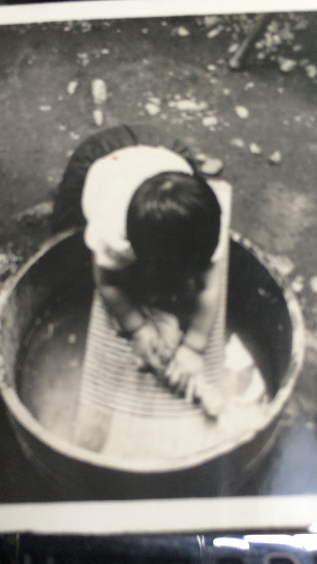 1954年 お手伝い 洗濯板